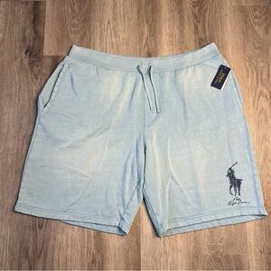 Men’s Polo Ralph Lauren Sweat Shorts Big Pony Vessel Blue New Bottoms 4XLT Tall